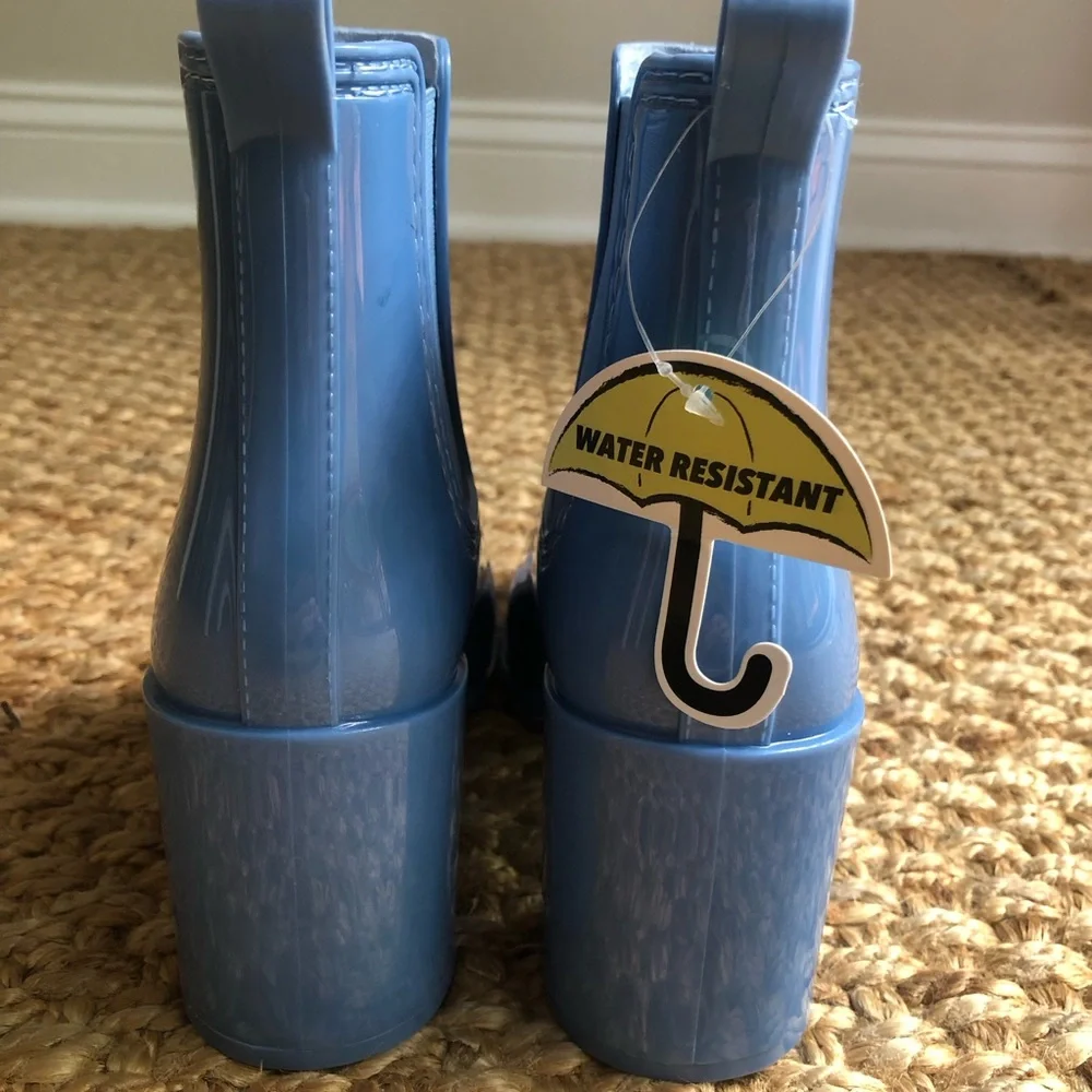New: Jeffery Campbell Hurricane Heeled Water Resistant Chelsea Rain Boot. Size 7